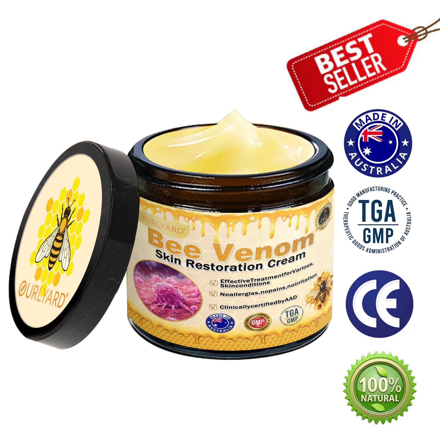 🔥TGA Approved: Ourlyard® Bee Venom Skin Restoration Cream — 🔥Limited Time 80% OFF🔥