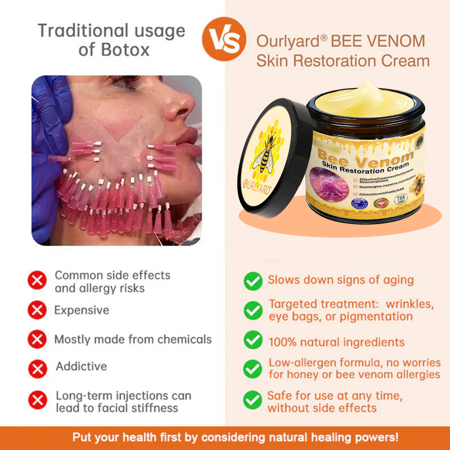 🔥TGA Approved: Ourlyard® Bee Venom Skin Restoration Cream — 🔥Limited Time 80% OFF🔥