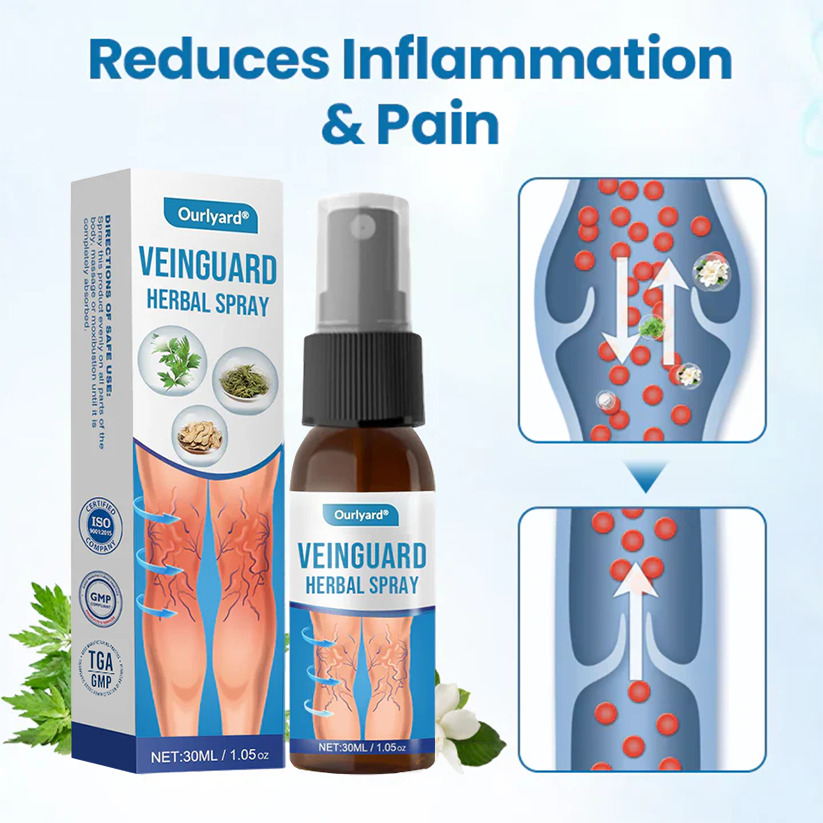 🌱Ourlyard® VeinGuard Herbal Spray – ✅ Clinically proven to eliminate varicose veins in just 7 days!
