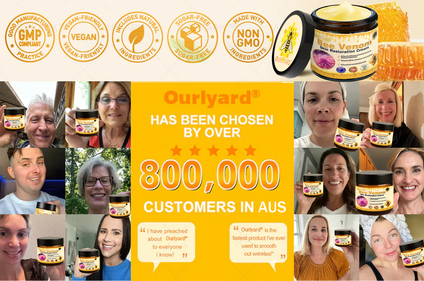 🔥TGA Approved: Ourlyard® Bee Venom Skin Restoration Cream — 🔥Limited Time 80% OFF🔥